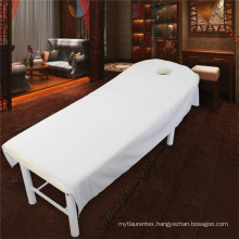 Plain White Cotton Massage Table Sets Bed Fitted Sheets Wholesale